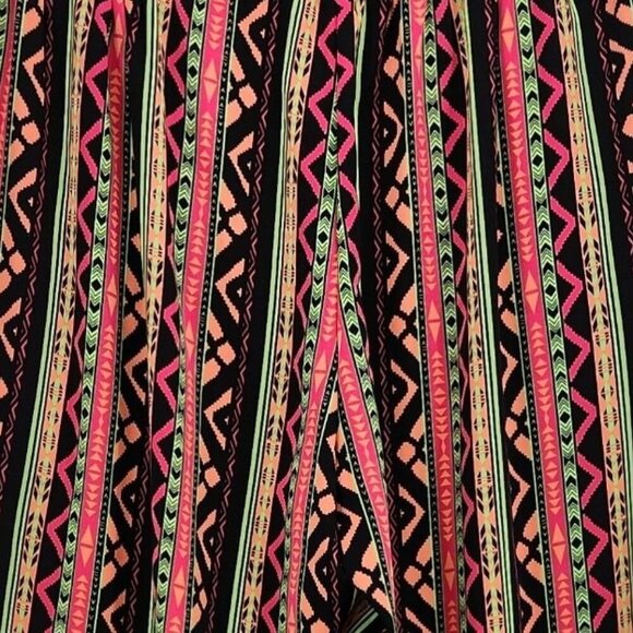 Flash Retro Neon Multicolor Tapered Pants Womens 1X - Picture 6 of 8